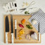 Ensemble de 12 couteaux de cuisine en acier inoxydable avec bloc de bois Basic Essentials-109872893