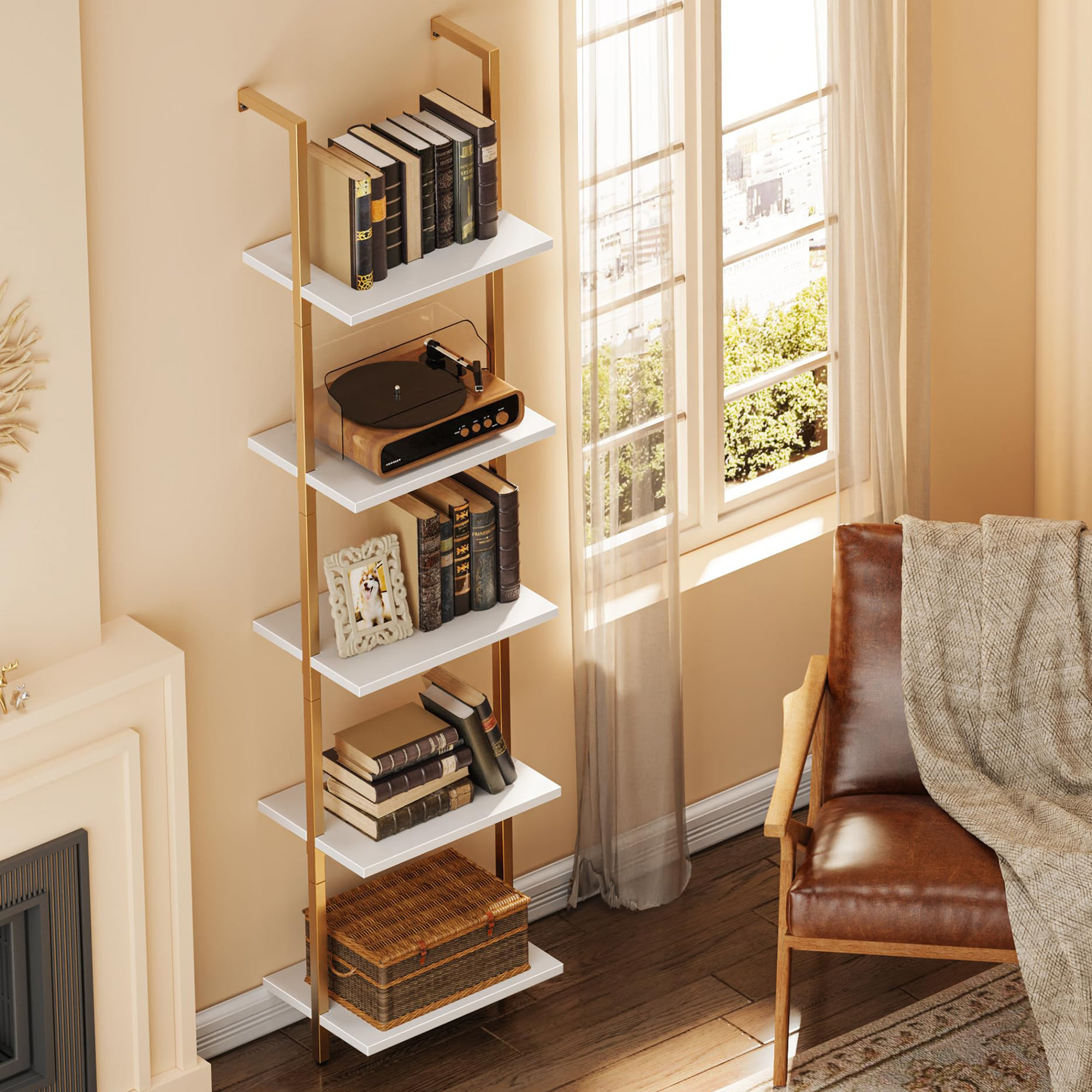 Mercer41 Nawana Ladder Bookcase Wayfair