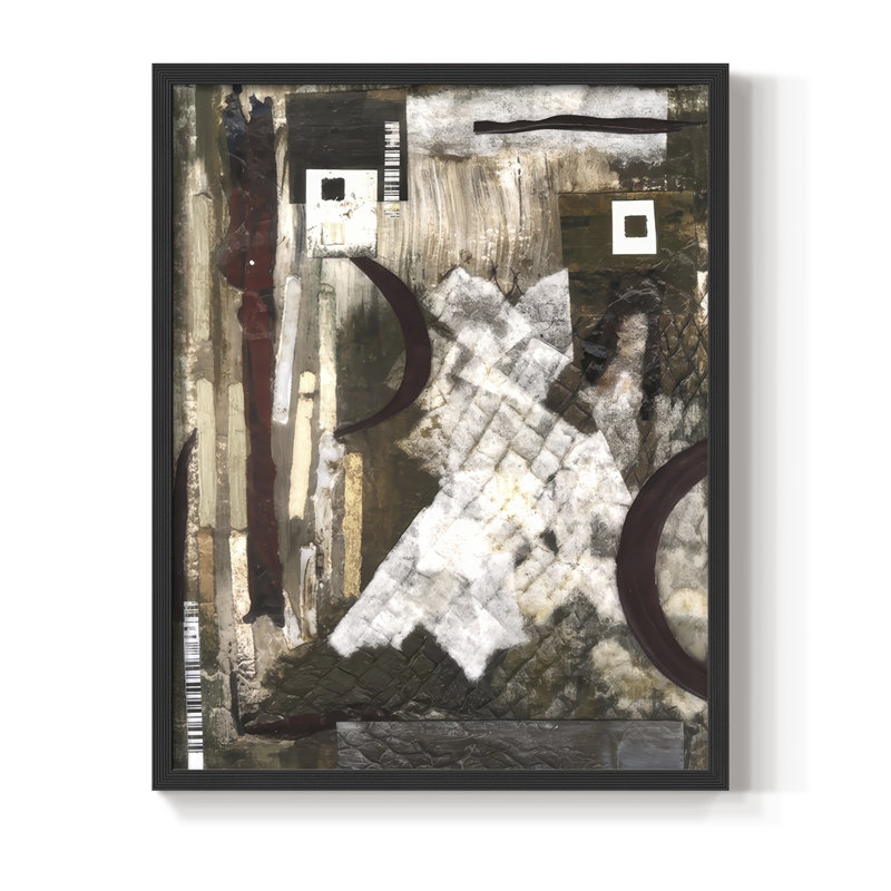 Time to Part Ways II, reproduction encadrée - bois massif, H 21 po x l 17 po, Noir