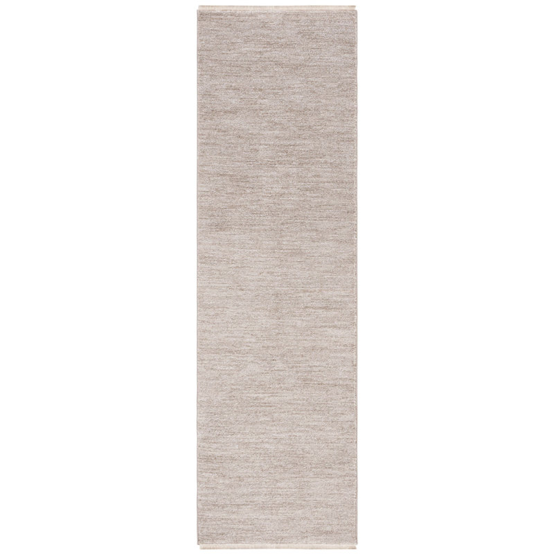 Tapis beige en polyester Donlon, Tapis de couloir 2 pi 3 po x 8 pi