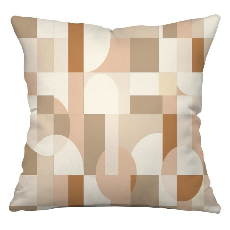Cotton Blend Reversible Throw Pillow, 14"H x 14"W