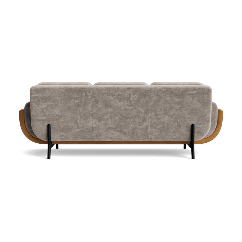 Regatta 100 Sofa, Vintage Chenille - Mink/Bedford - Saddle, Black