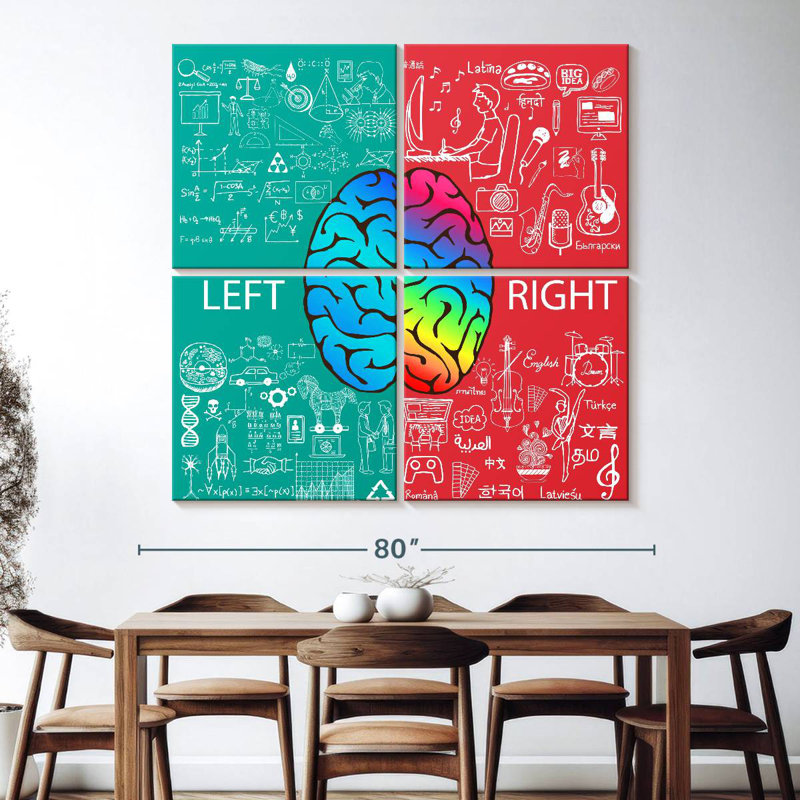 Keiri Right And Left Brain, 74" H x 74" W