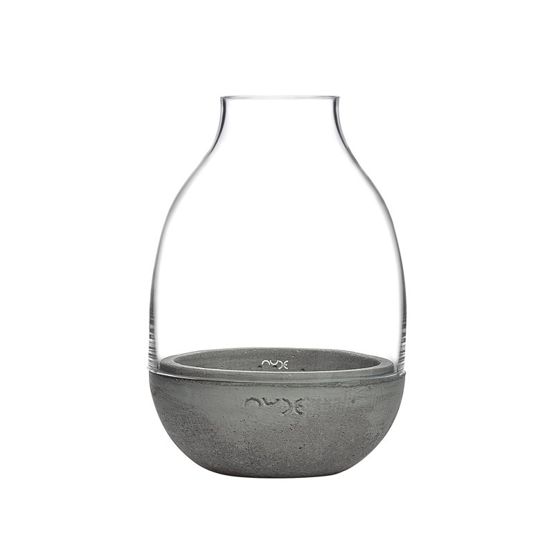 Eden Handmade Glass Planter, 7.75" H x 5" W x 5" D