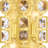8'' Wall Sconce with Champagne Finish – 2-Light with E12 Base Glam Geometric Crystal Wall Light for Powder Room or Bathroom