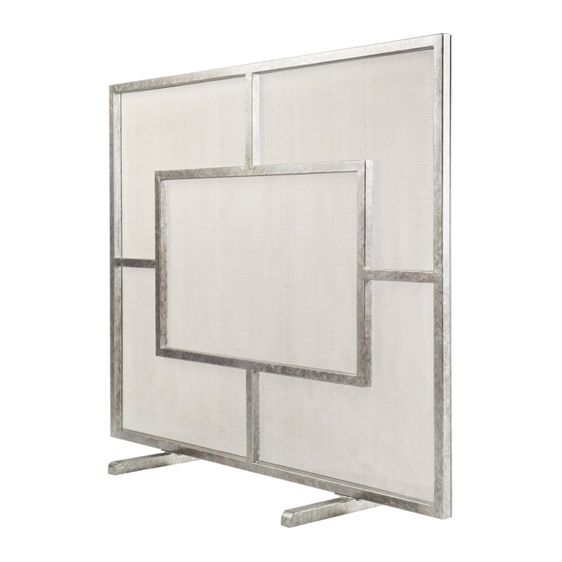 Chelsea Steel Fireplace Screen, Royal Silver