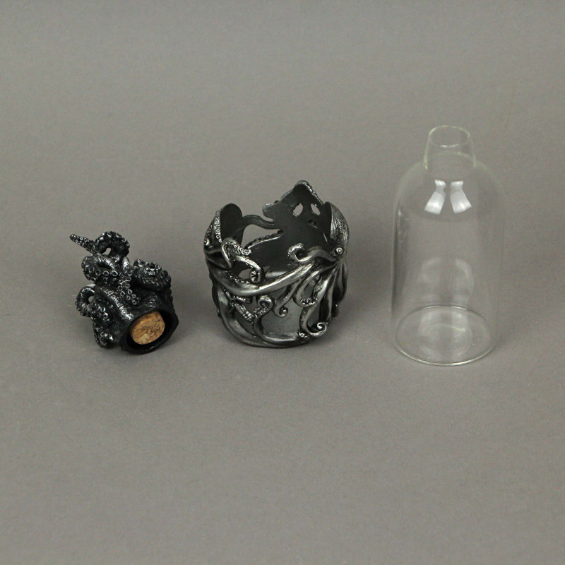 Bouteille de parfum Octopus avec capuchon tentacule
