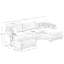 Canapé modulaire surdimensionné avec repose-pieds convertible, canapé 3 places avec 2 repose-pieds, canapé en U en velours côtelé camel-113577131-113577109