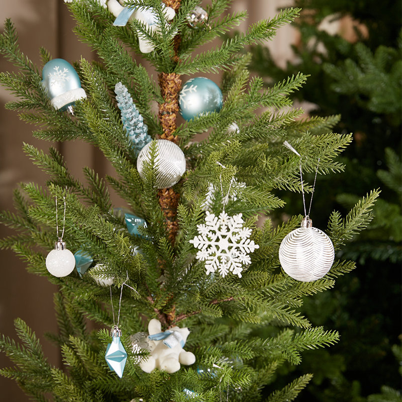 Ensemble d'ornements d'arbre de Noël bleu 50 pièces Miluhome