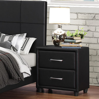 Contemporain durable en similicuir recouvrant la table de chevet 1pc
