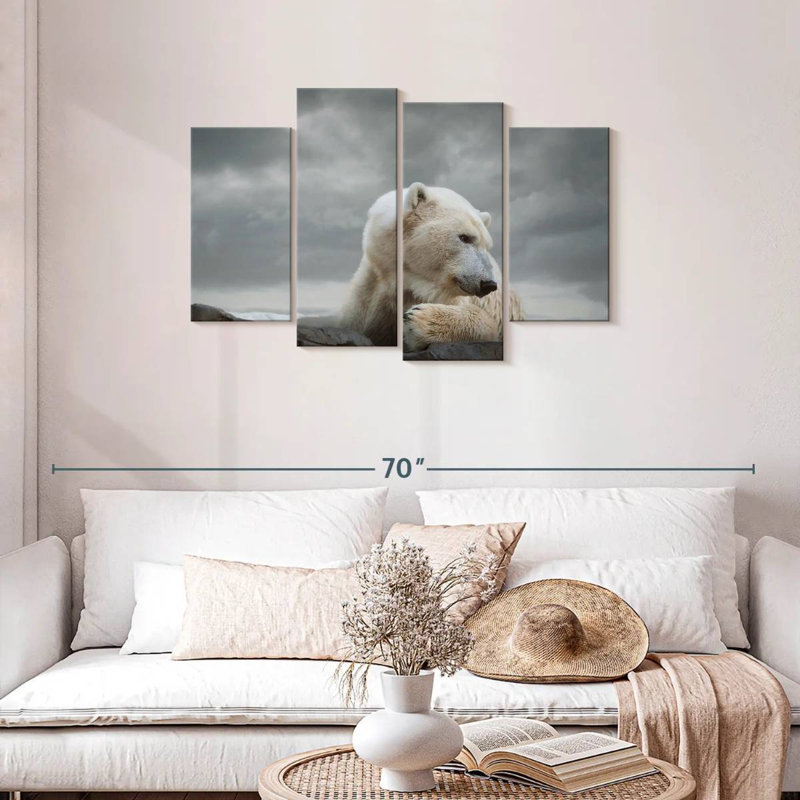 Brampt Storm Over Polar Bear, 27" H x 43" W