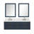 60" Wall-Mounted Double Bathroom Vanity Set with Mirror-82339553-82339552