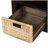 Rustic Storage Bench with 3 Drawers and 3 Rattan Baskets, Shoe Bench for Living Room, Entryway ()-2074935842