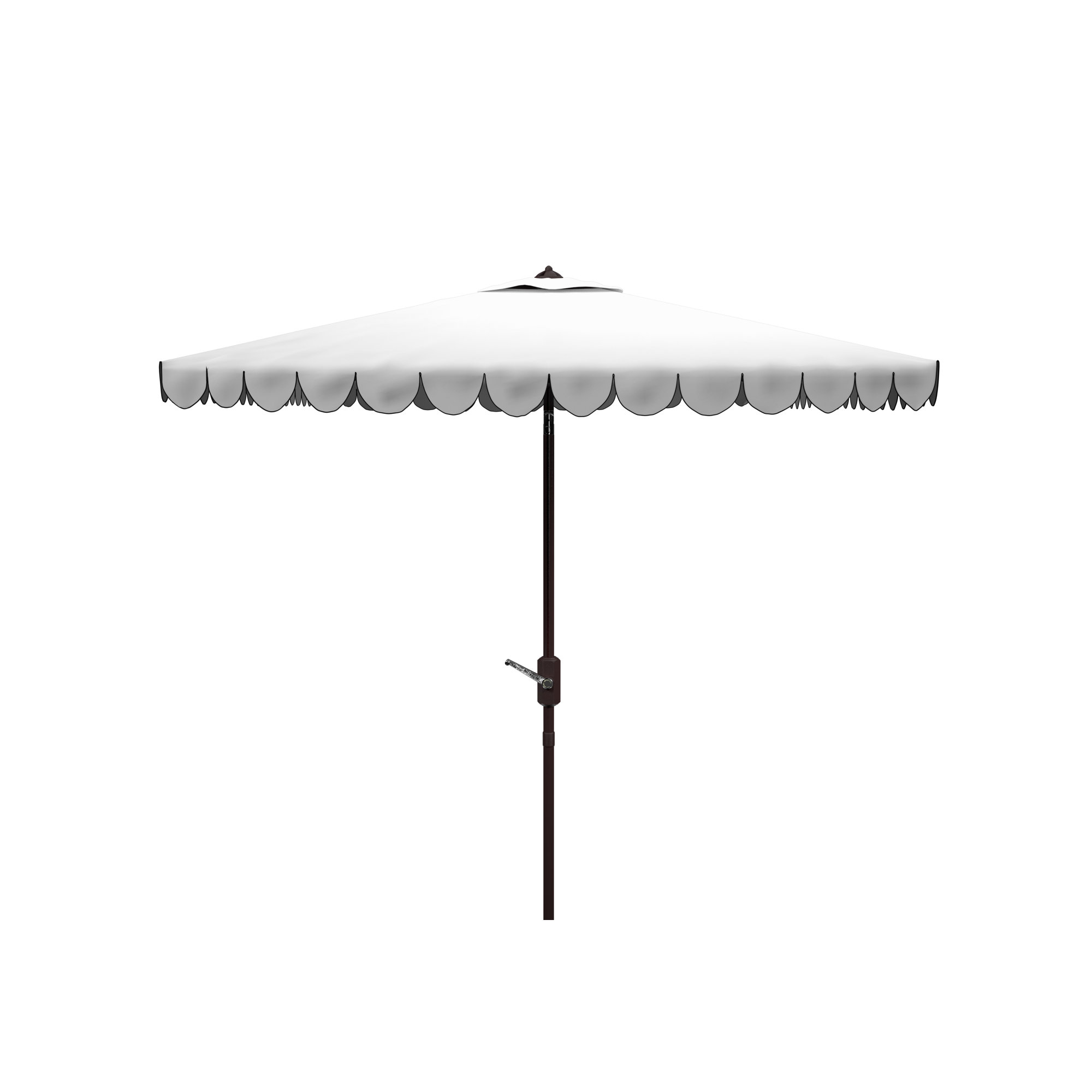 Bourbana 90'' Outdoor Umbrella, White/Black