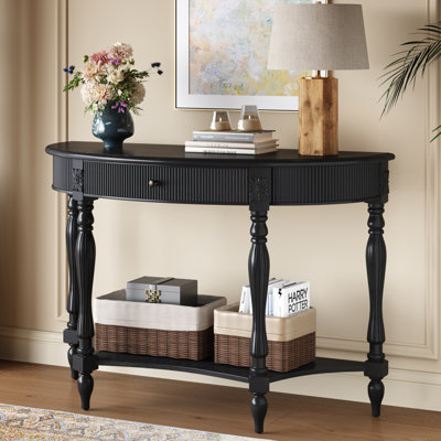 Console Mid-Century avec tablette et tiroir