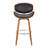 Chagoya Mid-Century Modern Swivel Counter or Bar Height Bar Stool in Faux leather and Wood Finish-509655881