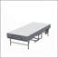 Lit pliant de 75 pouces avec matelas en mousse à mémoire de forme de 5 po, lit d'appoint escamotable peu encombrant, structure en métal robuste sur roulettes, lit simple portable pour adultes et invités