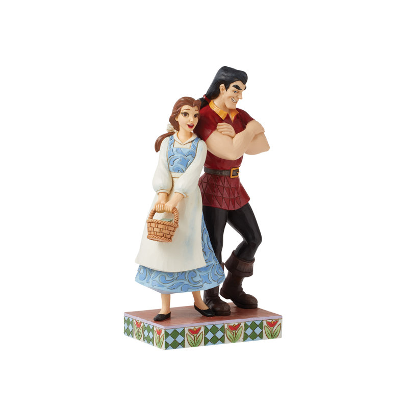 Jim Shore Disney Traditions Gaston vs Belle Good vs Evil Figurine 8.7in H