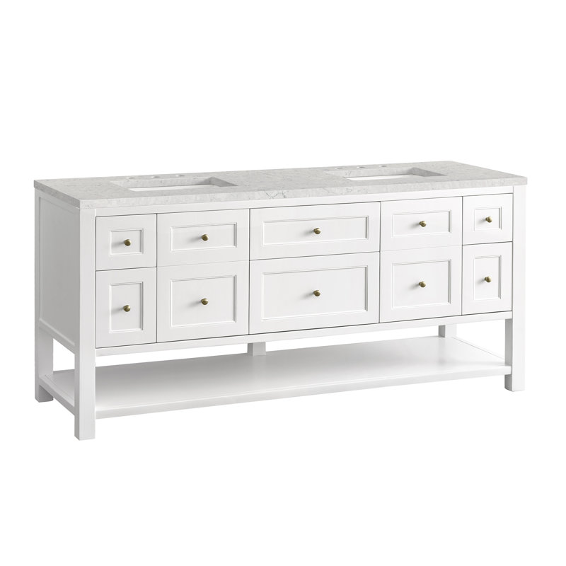 Breckenridge 72'' W Double Vanity, Eternal Jasmine Pearl, Bright White