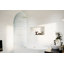 Maven 34 in. x 66.75 in. Frameless Arched Fluted Single Fixed Bath Panel