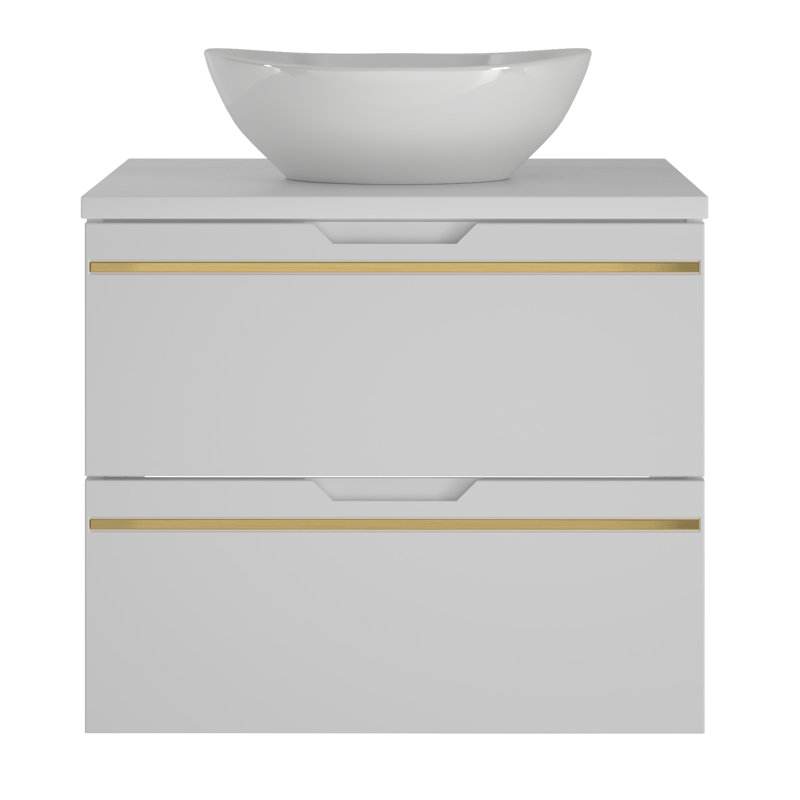 Ariadny Wall Mounted Required Bathroom Storage Furniture Set