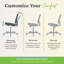 Chaise de bureau ergonomique HON Nucleus Mesh, inclinaison avancée, structure noire, gris-116138432-116138434