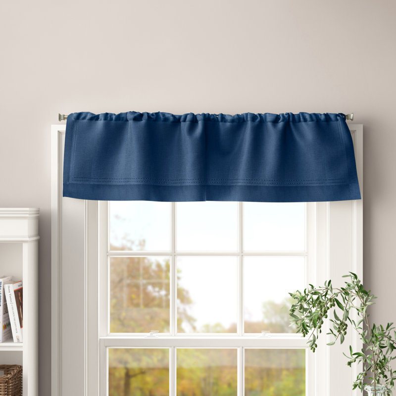 Reade Tailored Window Valance, Indigo