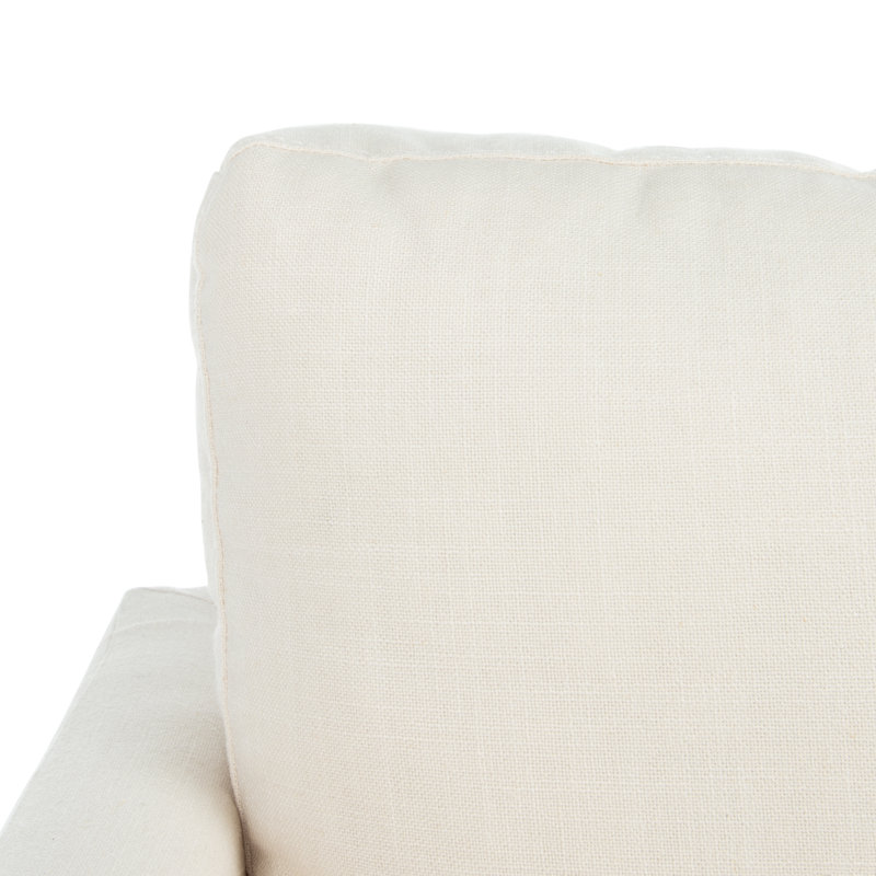 Canapé à accoudoirs carrés 70,08 po avec coussins réversibles Frasier, Blanc