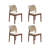 Fully Assembled Modern Dining Chair Set Of 4, Faux Leather With Solid Wood Legs-813624564
