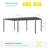 Durable Metal Pergola with Adjustable Louvered Roof for Outdoor Garden-104881996