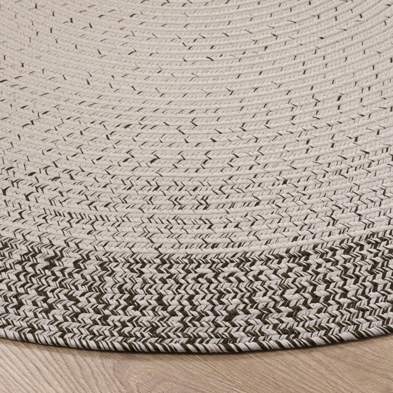 Braided 283 Hand Woven Performance Machine Washable No Pattern Rug, Oval 5' x 8'