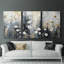 Ensemble de 3 toiles tendues avec châssis Floral Series Cxxvii - Prêt à accrocher-107312054