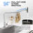 Waterfall Kitchen Faucet, 4 Modes Single Handle Pull Down Kitchen Faucet, 1 or 3 Hole Installation, 360° Swivel