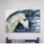 «Bernardo» Blue Unicorn », reproduction sur toile-26399196