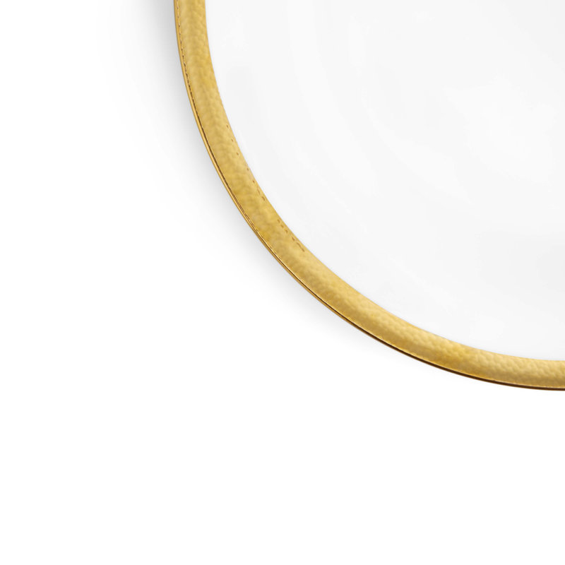 Smith Handmade Porcelain Dinner Plate, Gold