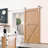 Brushed Nickel Straight Design Non-Bypass Single Track One Door Hardware Kit-36324661