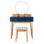 Ensemble coiffeuse avec tabouret et miroir Mukul-670299683