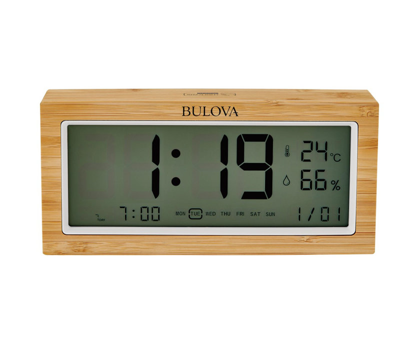 Bulova B1375 Brookside LCD Alarm Clock