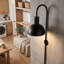 Applique murale moderne à brancher de 66 cm (26 po) avec abat-jour en dôme métallique, culot E26, installation facile, éclairage intérieur, noir-215774754