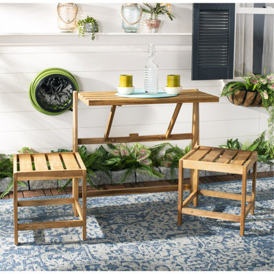 Overstreet Wooden Convertible Bench by Winston Porter
