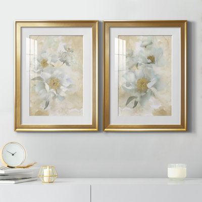 Douces pivoines I - ensemble de 2 reproductions d'art