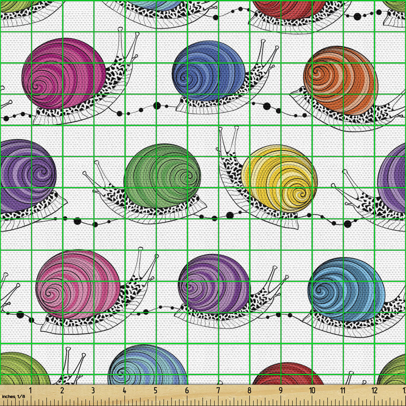 Chela Snails with Shells Multi-Purpose Fabric