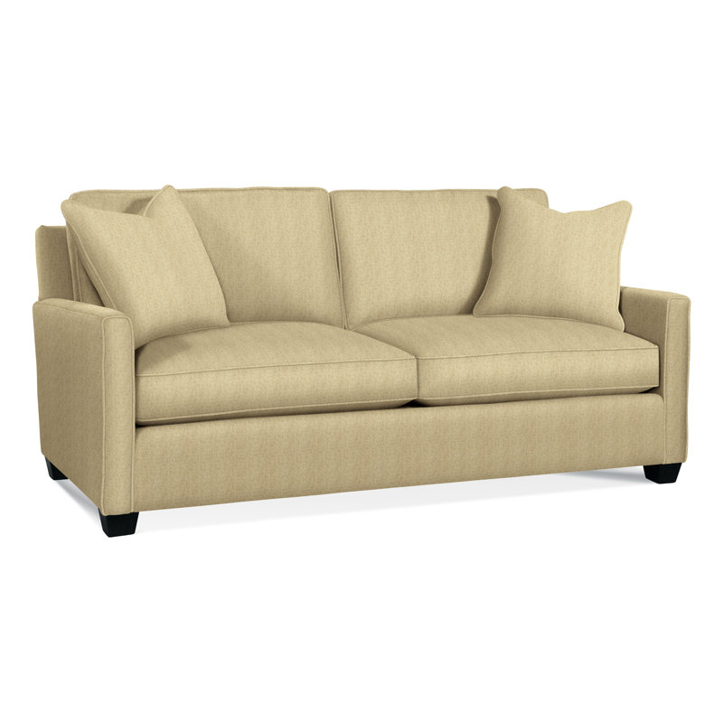Nicklaus Upholstered 77'' Sofa, Black, Air Dream Mattress, Beige Sugar Performance; 0863-93