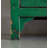 Green Solid Wood Display Cabinet With Glass Doors