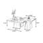 Table basse carrée en acier inoxydable-129593015