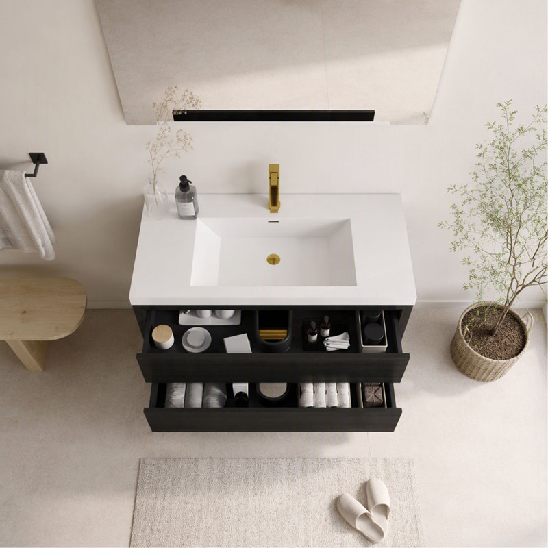 Wall Mounted Single Double With Resin Top