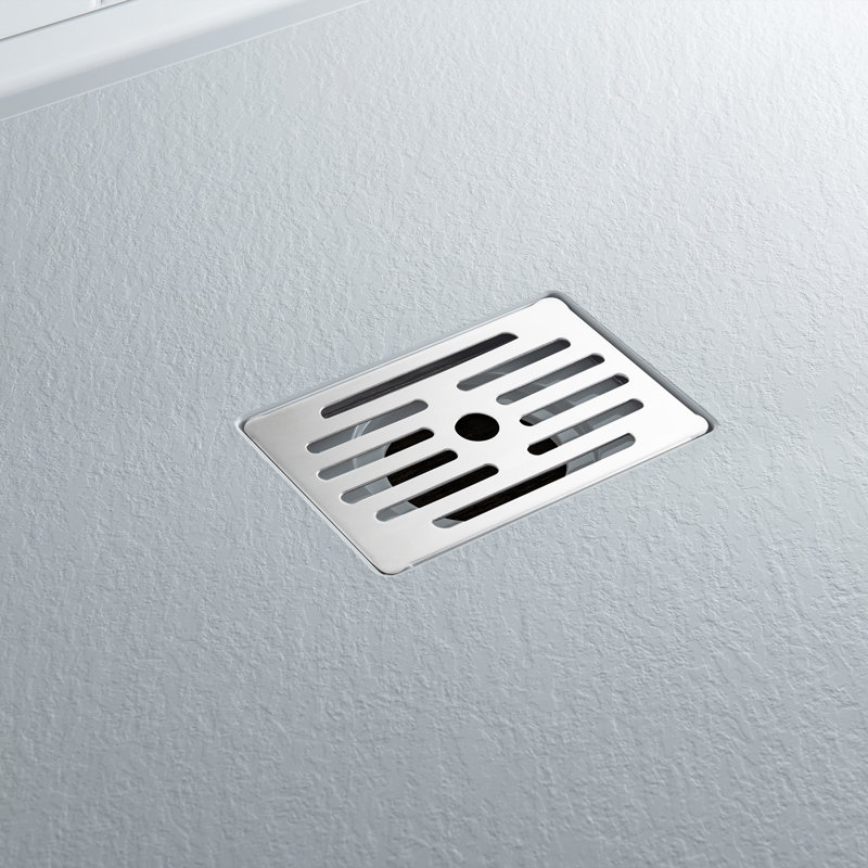 WOODBRIDGE 60"×32" Solid Surface Single Threshold Shower Pan Base in White, Drain Cover Included, Slip-Resistant
