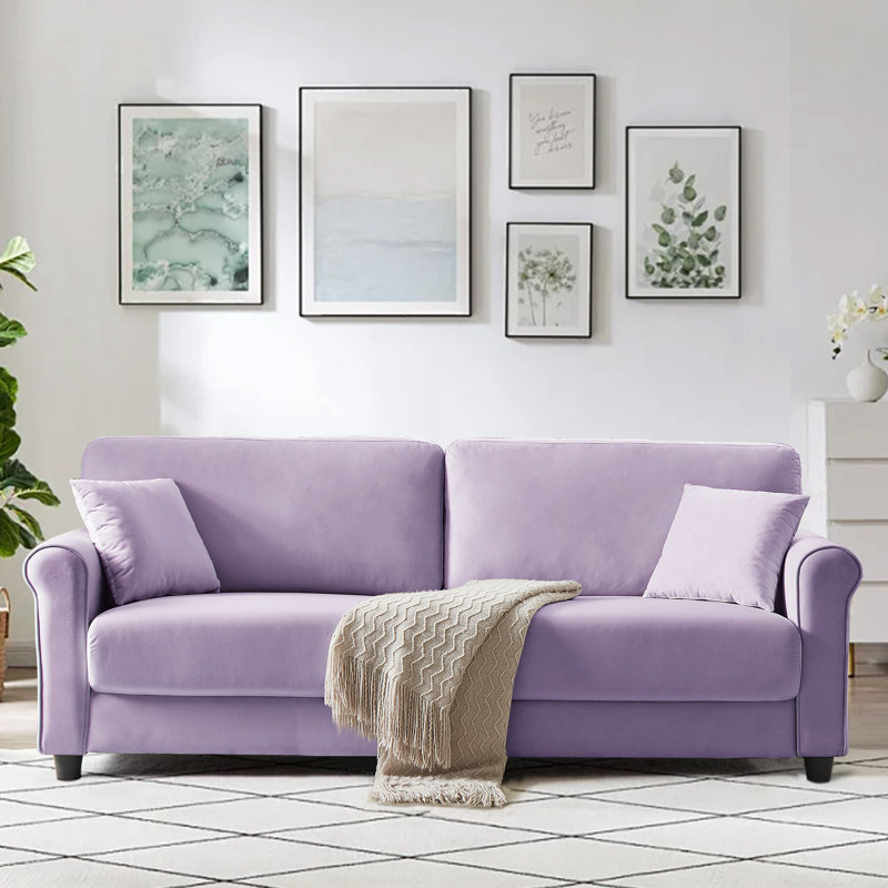 Bulwell 82.9'' Upholstered Sofa, Purple