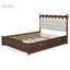 Grand lit plateforme en bois avec 2 grands tiroirs, lit gigogne simple TG, 1 ensemble de prises et ports USB-995182858