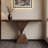 Retro Nut-Brown Solid Wood Console Table-1281290993